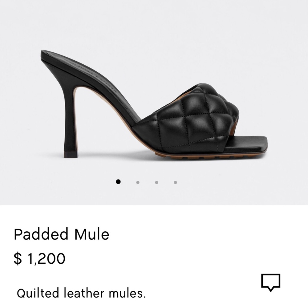 Bottega Veneta padded mule black quilt nappa leather